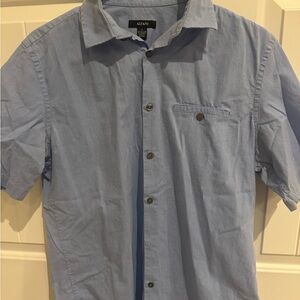 Alfani Men's Light Blue Casual Button Down Shirt